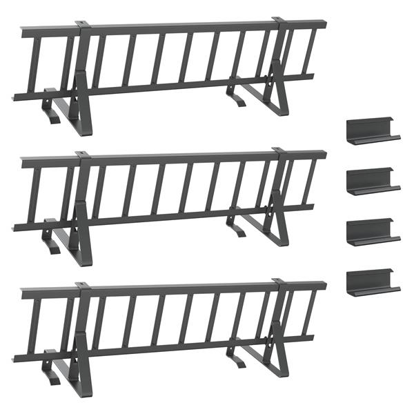 Grote foto vidaxl dak sneeuwbeugel antraciet 300 x 29 5 x 34 5 cm staal tuin en terras hekken en schuttingen