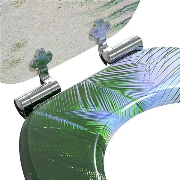 Grote foto vidaxl zachte sluit toiletbril groen 44 x 38 cm mdf plaat doe het zelf en verbouw sanitair