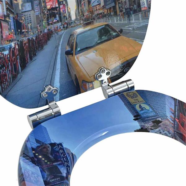 Grote foto vidaxl zachte sluit toiletbril multikleur 44 x 38 cm mdf plaat doe het zelf en verbouw sanitair