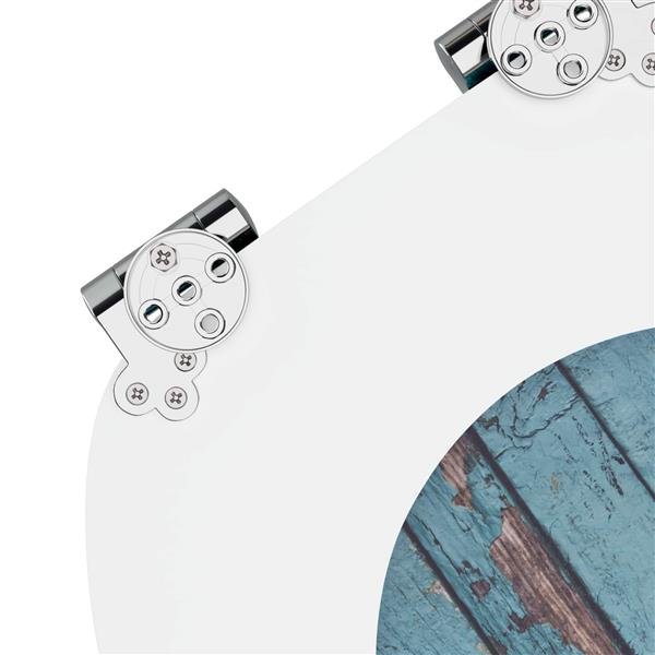 Grote foto vidaxl zachte sluit toiletbril blauw 44 x 38 cm mdf plaat doe het zelf en verbouw sanitair