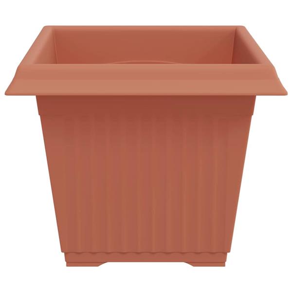 Grote foto vidaxl vierkante bloempot 24 pcs baksteenrood 28 5 x 28 5 x 22 cm tuin en terras overige tuin en terras