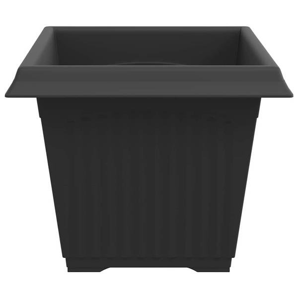 Grote foto vidaxl vierkante bloempot 6 pcs zwart 28 5 x 28 5 x 22 cm kunststof tuin en terras overige tuin en terras