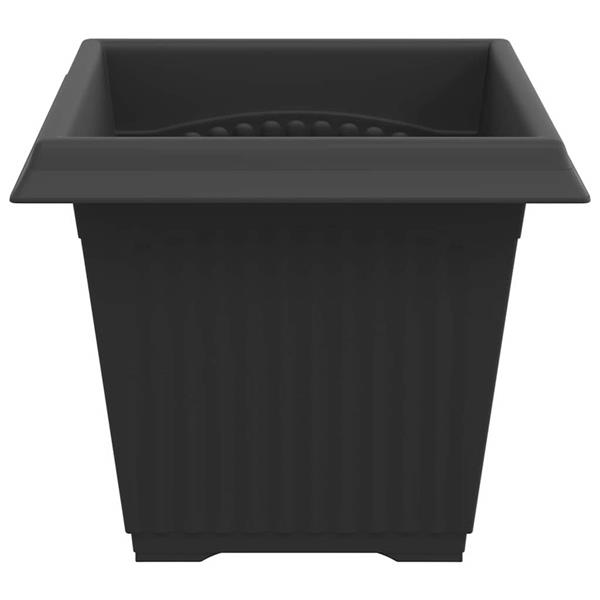 Grote foto vidaxl vierkante bloempot 6 pcs zwart 20 x 20 x 16 cm kunststof tuin en terras overige tuin en terras