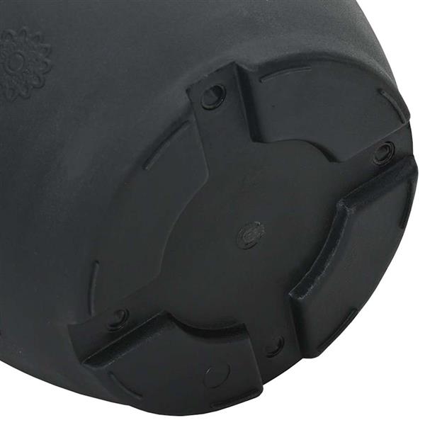 Grote foto vidaxl ronde bloempot 6 pcs zwart 22 x 18 cm kunststof tuin en terras overige tuin en terras