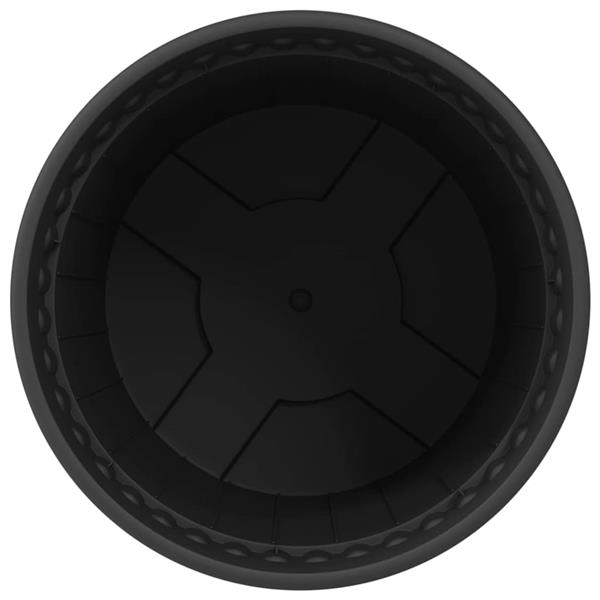 Grote foto vidaxl ronde bloempot 24 pcs zwart 17 x 14 cm kunststof tuin en terras overige tuin en terras