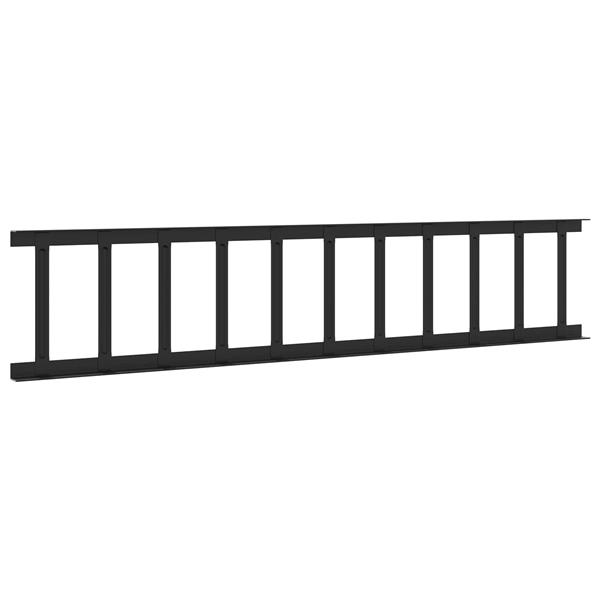 Grote foto vidaxl dak sneeuwbeugel zwart 600 x 2 5 x 20 cm staal tuin en terras hekken en schuttingen