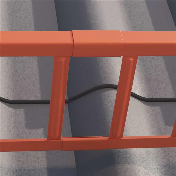 Grote foto vidaxl dak sneeuwbeugel rood 1200 x 2 5 x 20 cm staal tuin en terras hekken en schuttingen