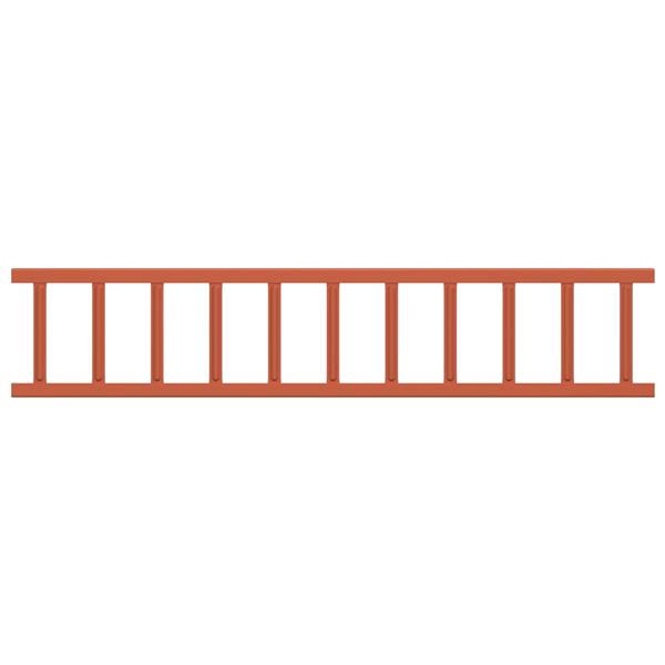 Grote foto vidaxl dak sneeuwbeugel rood 1200 x 2 5 x 20 cm staal tuin en terras hekken en schuttingen