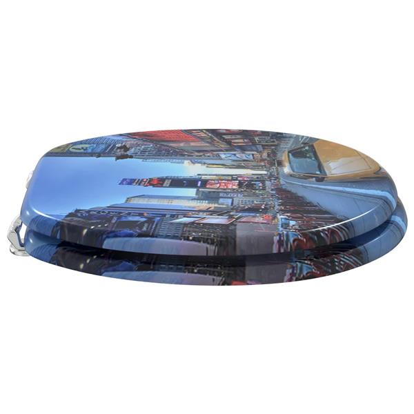 Grote foto vidaxl zachte sluit toiletbril multikleur 44 x 38 cm mdf plaat doe het zelf en verbouw sanitair