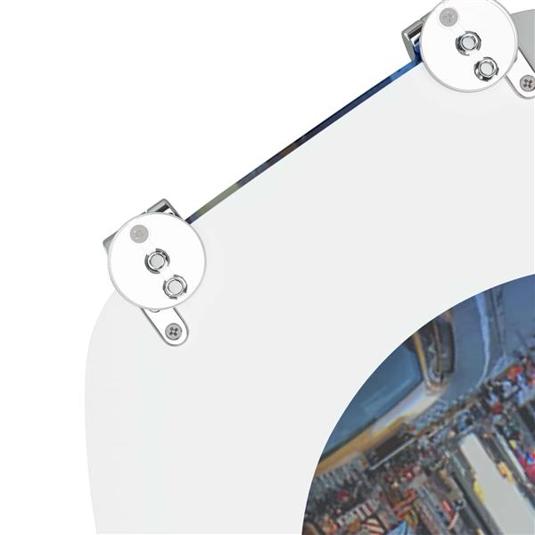 Grote foto vidaxl zachte sluit toiletbril multikleur 44 x 38 cm mdf plaat doe het zelf en verbouw sanitair