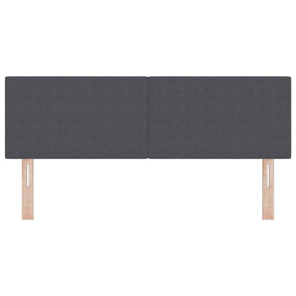 Grote foto vidaxl hoofdbord met hoofdeinde donkergrijs 144 cm nep leer antiek en kunst stoelen en banken