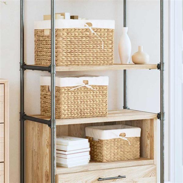 Grote foto vidaxl opslagmanden 3 pcs naturel waterhyacint doe het zelf en verbouw materialen en producten