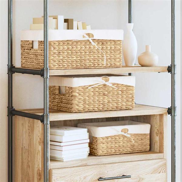 Grote foto vidaxl opslagmanden 3 pcs naturel waterhyacint doe het zelf en verbouw materialen en producten