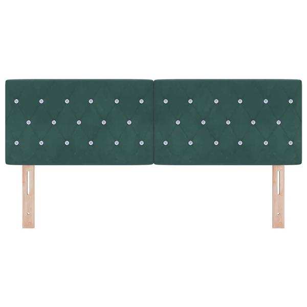 Grote foto vidaxl hoofdbord met hoofdeinde donkergroen 144 cm nep leer antiek en kunst stoelen en banken