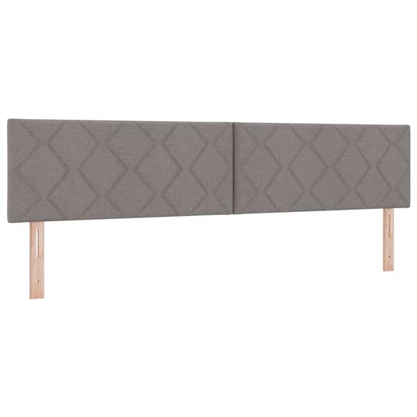 Grote foto vidaxl hoofdbord met hoofdeinde taupe 200 cm nep leer antiek en kunst stoelen en banken