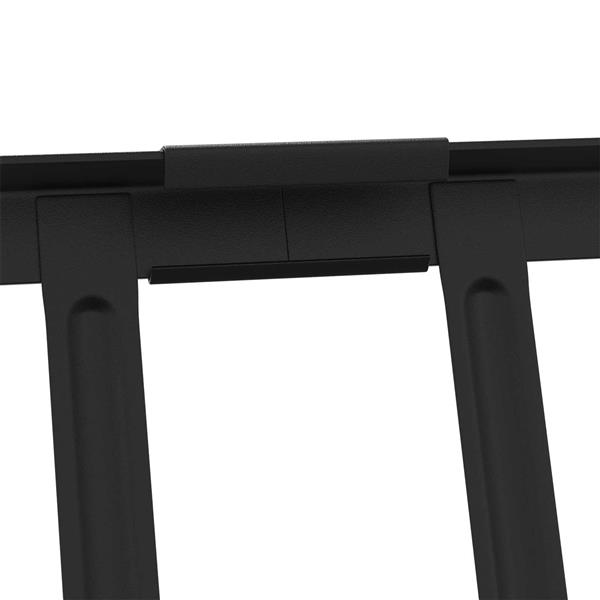 Grote foto vidaxl dak sneeuwbeugel zwart 100 x 2 5 x 20 cm staal tuin en terras hekken en schuttingen