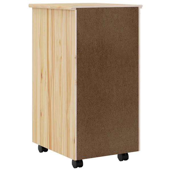 Grote foto vidaxl rolkast met bureau moss heldere vernis 34 x 39 x 65 5 cm huis en inrichting overige