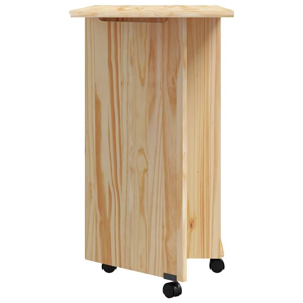 Grote foto vidaxl rolkast met bureau moss heldere vernis 105 5 x 39 x 74 5 cm huis en inrichting overige