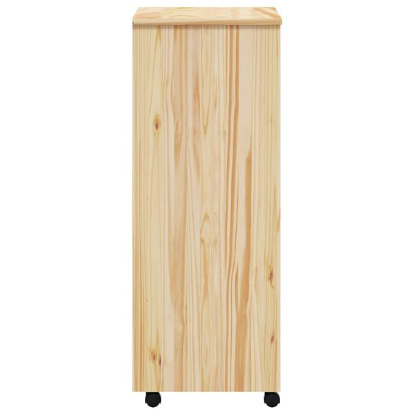 Grote foto vidaxl rolling cabinet met laden moss heldere vernis 53 x 39 x 103 cm huis en inrichting overige