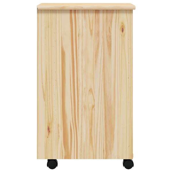 Grote foto vidaxl rolkast met bureau moss heldere vernis 34 x 39 x 65 5 cm huis en inrichting overige