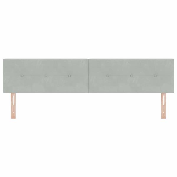 Grote foto vidaxl hoofdbord met hoofdeinde lichtgrijs 200 cm nep leer antiek en kunst stoelen en banken