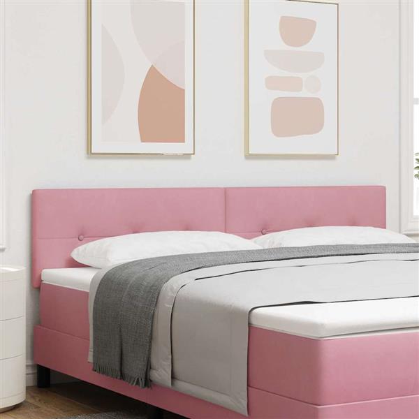 Grote foto vidaxl hoofdbord met hoofdeinde roze 180 cm nep leer antiek en kunst stoelen en banken