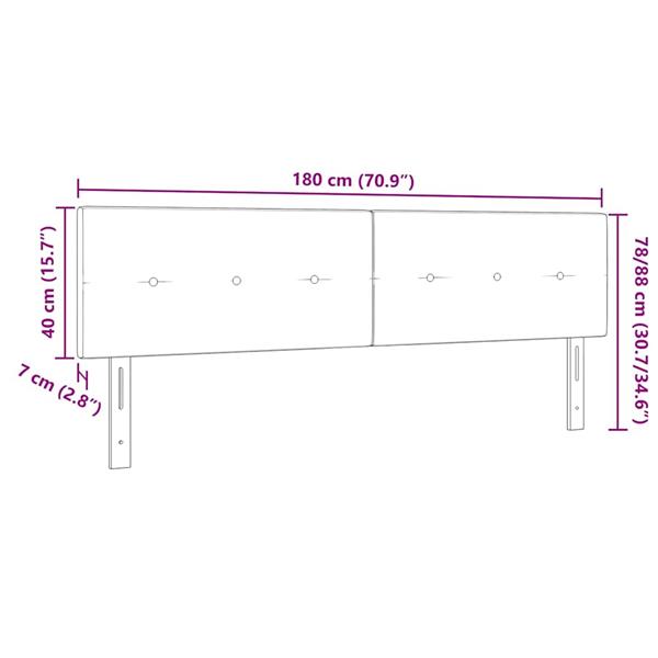 Grote foto vidaxl hoofdbord met hoofdeinde taupe 180 cm nep leer antiek en kunst stoelen en banken