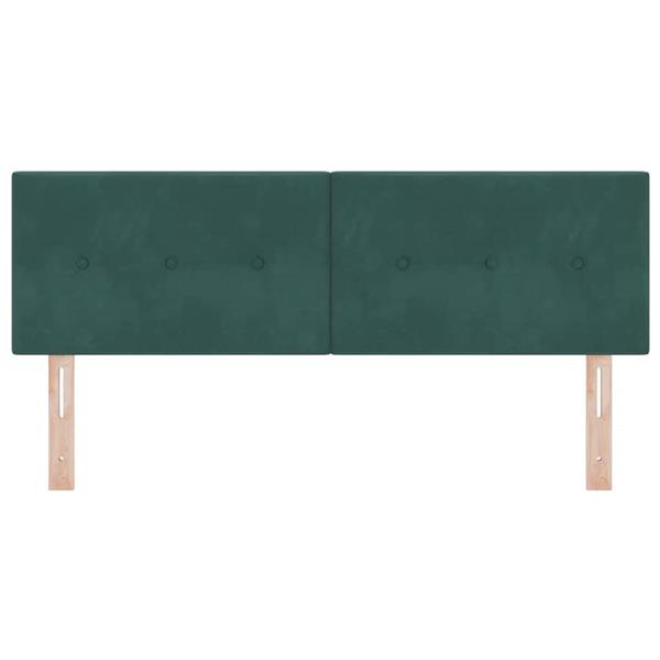 Grote foto vidaxl hoofdbord met hoofdeinde donkergroen 144 cm nep leer antiek en kunst stoelen en banken