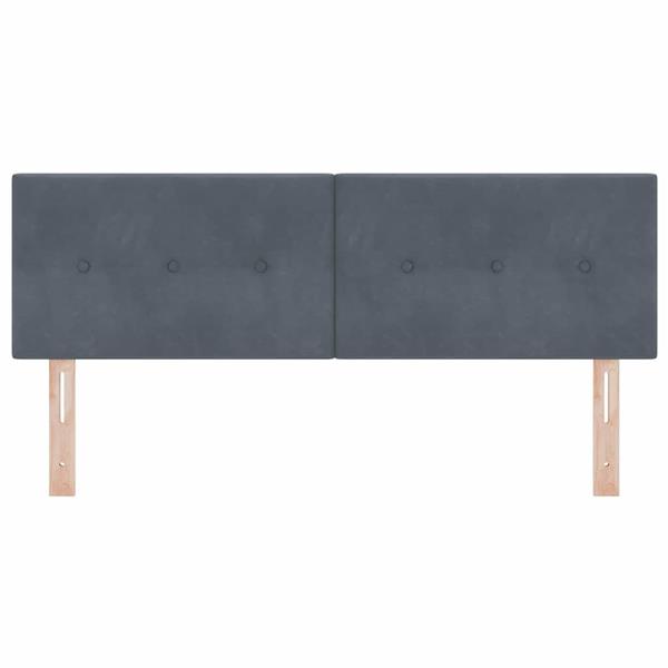 Grote foto vidaxl hoofdbord met hoofdeinde donkergrijs 144 cm nep leer antiek en kunst stoelen en banken