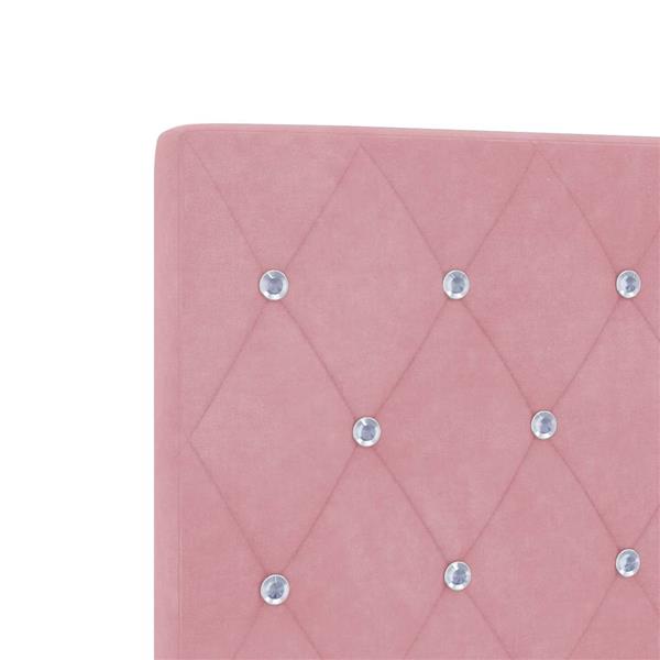 Grote foto vidaxl hoofdbord met hoofdeinde roze 100 cm nep leer antiek en kunst stoelen en banken