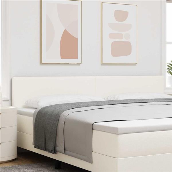 Grote foto vidaxl hoofdbord met hoofdeinde cr me 200 cm nep leer antiek en kunst stoelen en banken
