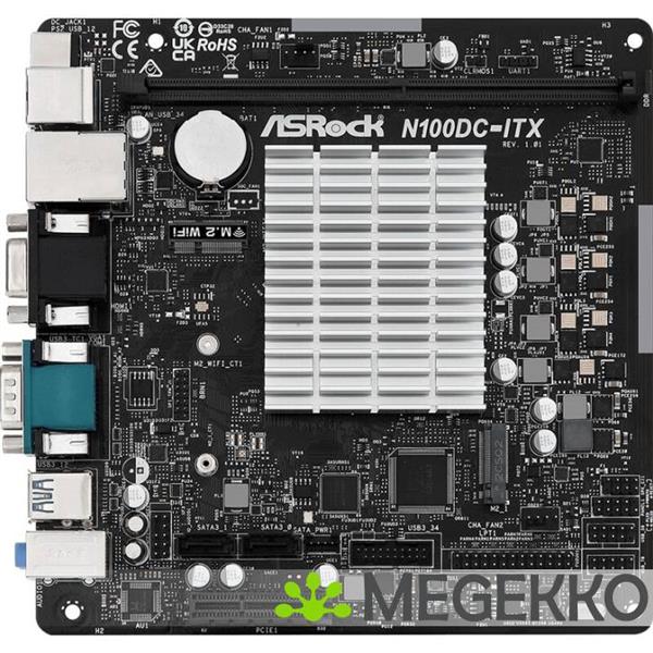 Grote foto asrock n100dc itx computers en software moederborden
