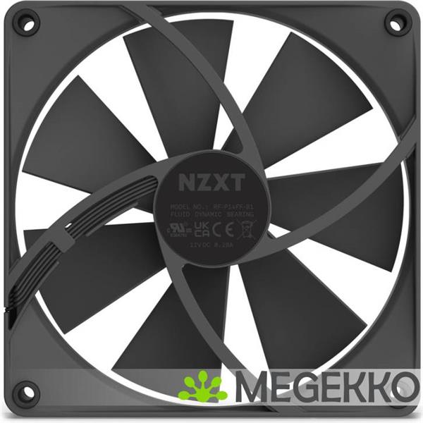 Grote foto nzxt f140p 140mm static pressure single black computers en software overige computers en software