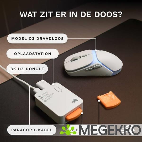 Grote foto glorious model o3 wit gaming muis computers en software overige computers en software