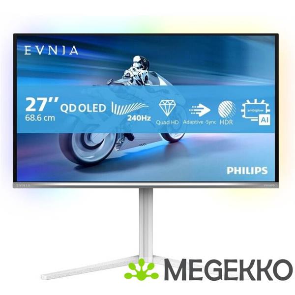Grote foto philips evnia 27m2n6501l 00 27 quad hd 240hz oled ambiglow monitor computers en software overige computers en software