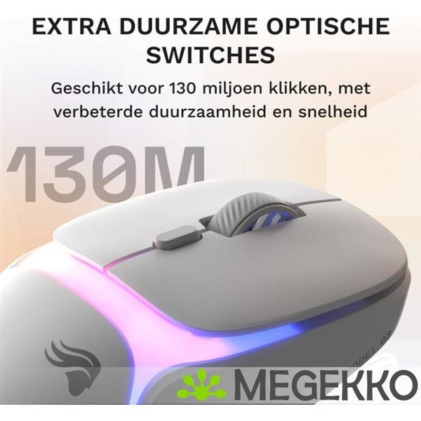 Grote foto glorious model o3 wit gaming muis computers en software overige computers en software