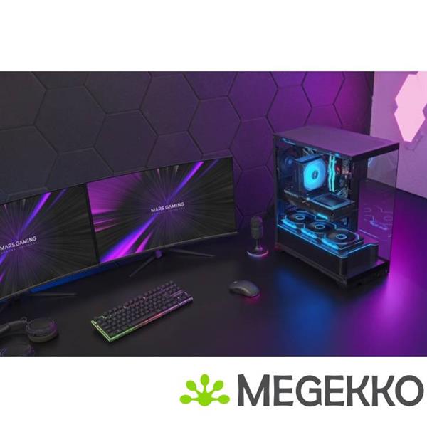 Grote foto mars gaming mc prisma midi tower zwart computers en software behuizingen en kasten