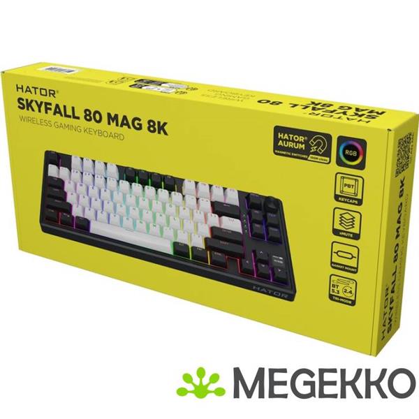 Grote foto hator skyfall 80 mag ultima 8k draadloos hall effect toetsenbord computers en software toetsenborden