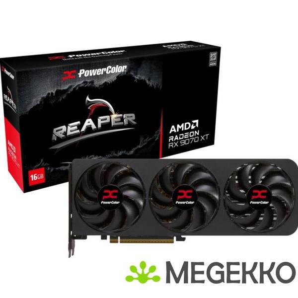 Grote foto powercolor reaper radeon rx 9070 xt 16gb computers en software videokaarten