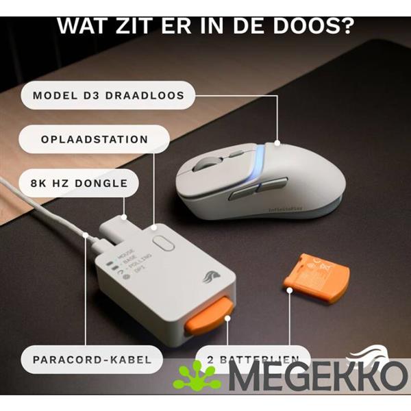 Grote foto glorious model d3 wit gaming muis computers en software overige computers en software