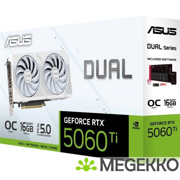 Grote foto vga asus geforce rtx 5060 ti dual rtx5060ti o16g white computers en software videokaarten