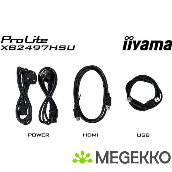 Grote foto iiyama prolite xb2497hsu b1 24 full hd ips monitor computers en software overige computers en software