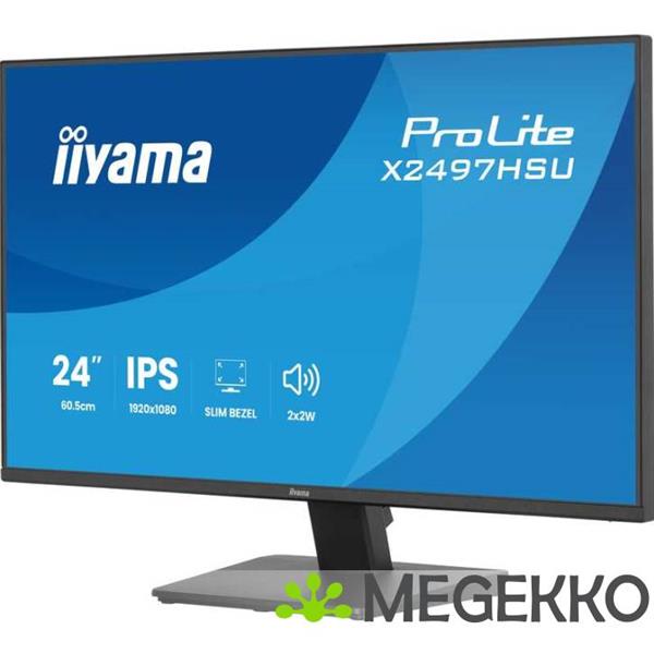 Grote foto iiyama prolite x2497hsu b1 24 full hd ips monitor computers en software overige computers en software