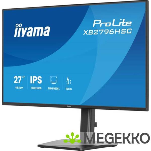 Grote foto iiyama prolite xb2796hsc b1 27 full hd 144hz ips usb c monitor computers en software overige computers en software