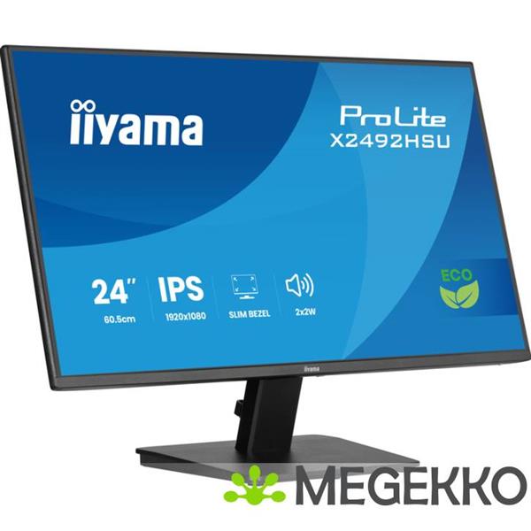 Grote foto iiyama prolite x2492hsu b1 24full hd ips monitor computers en software overige computers en software