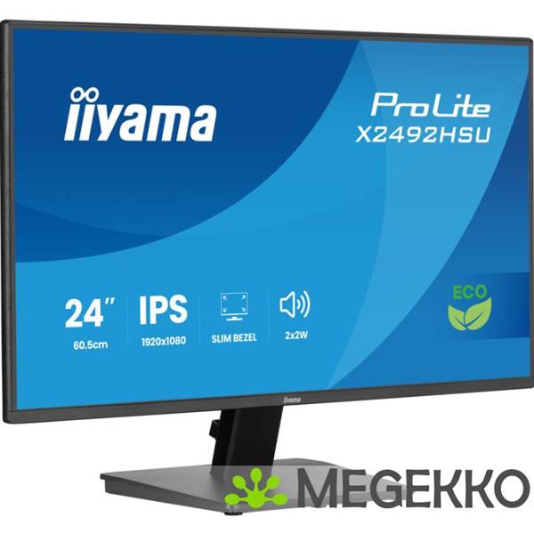 Grote foto iiyama prolite x2492hsu b1 24full hd ips monitor computers en software overige computers en software