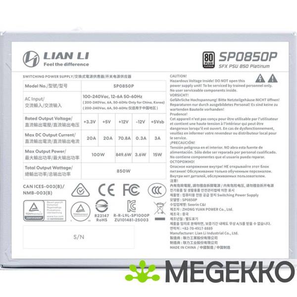 Grote foto lian li sp platinum 850w white computers en software overige