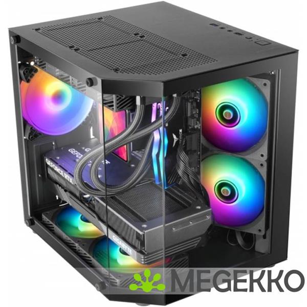 Grote foto mars gaming mc 3tlite mini tower zwart computers en software behuizingen en kasten