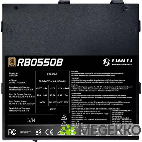 Grote foto lian li rb 550w black computers en software overige