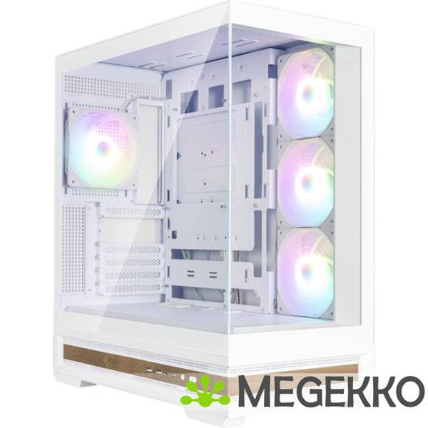 Grote foto zalman p40 namu white midi tower wit computers en software behuizingen en kasten